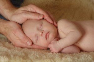 Baby on head